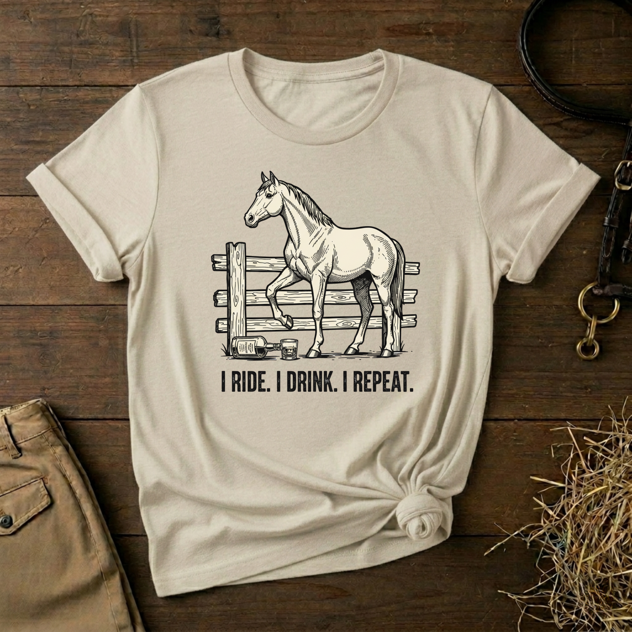 I Ride. I Drink. I Repeat. Horse Tee