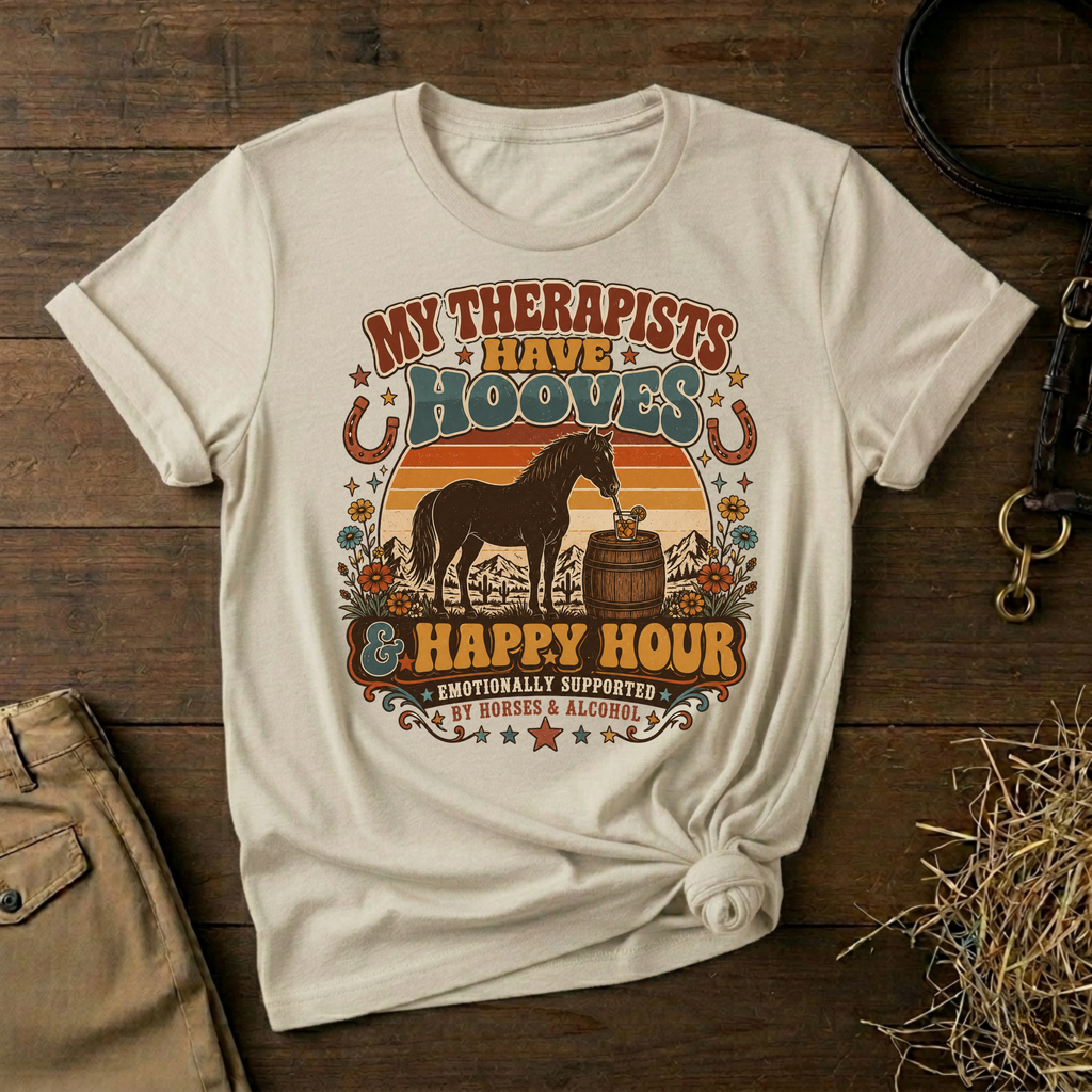 My Therapists Have Hooves & Happy Hour Retro Tee