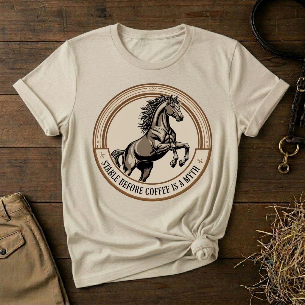 Stable Before Coffee Is A Myth - Short Sleeve Shirt
