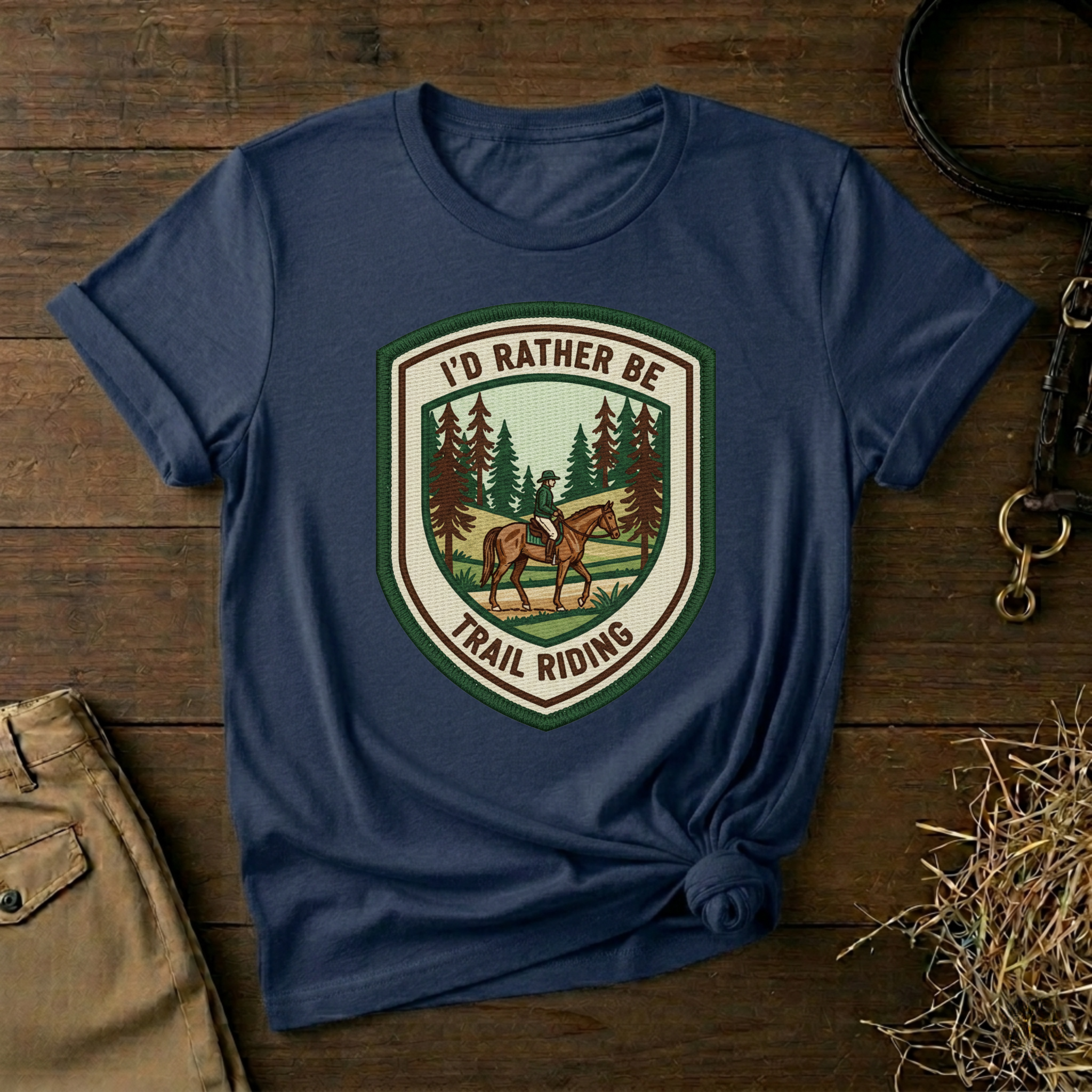Trail Riding Tee "I'd Rather Be Trail Riding"