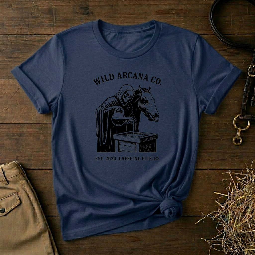 Wild Arcana Co. Tee - Grim Reaper Coffee Illustration Shirt