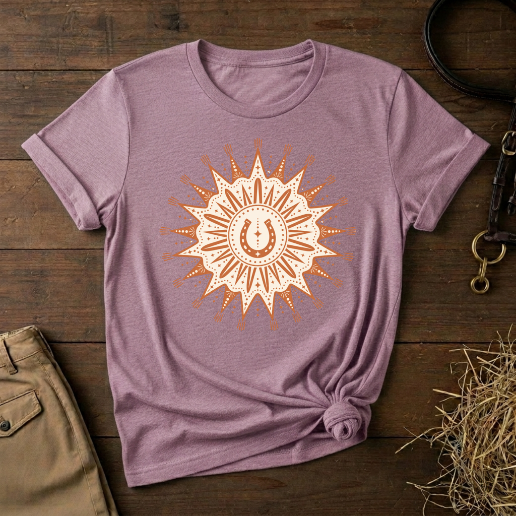 Horseshoe Sun Mandala Tee