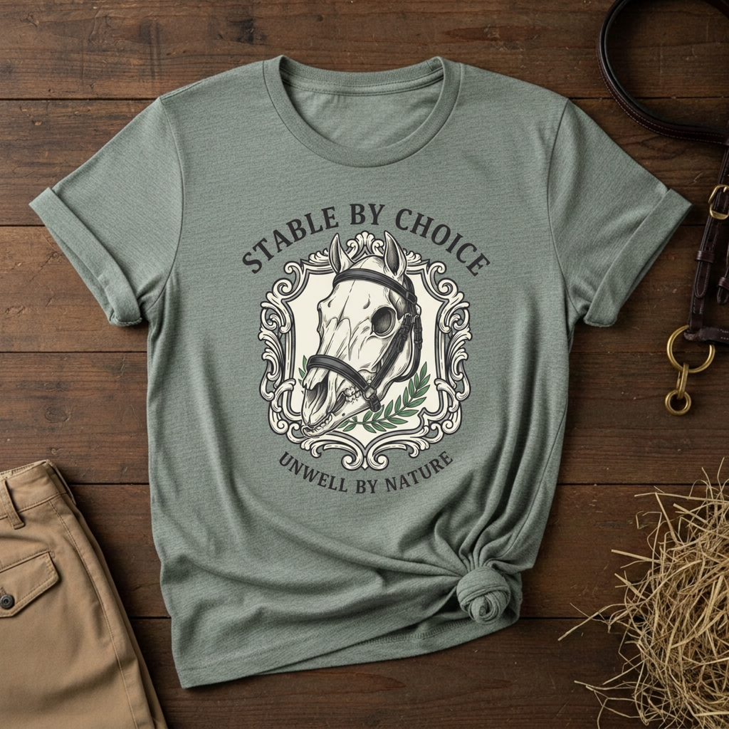 Stable By Choice Horse Skull Tee