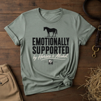 Emotionally Supported by Horses & Alcohol Graphic T-Shirt