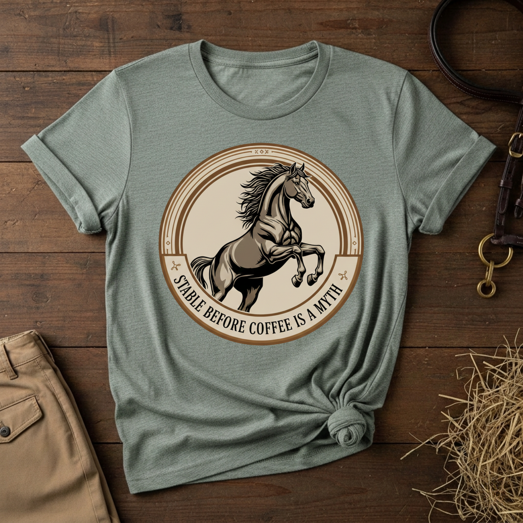 Stable Before Coffee Is A Myth - Short Sleeve Shirt