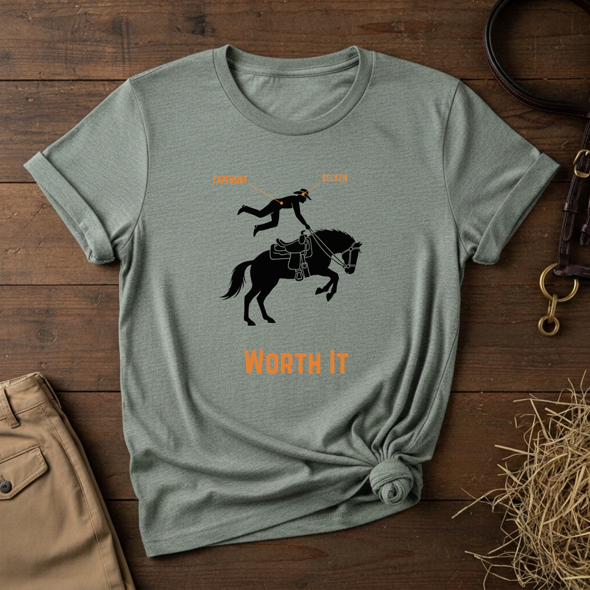 Worth It, Rodeo Equestrian Tee