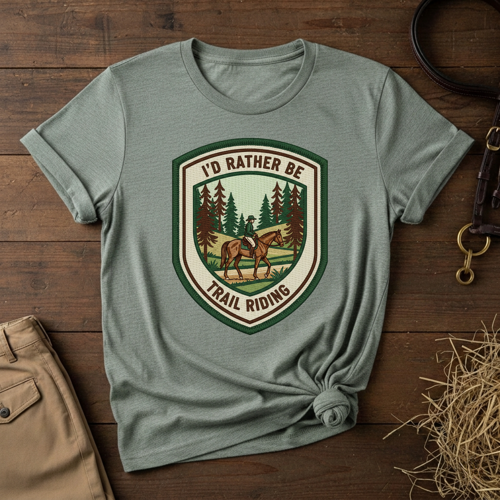 Trail Riding Tee "I'd Rather Be Trail Riding"
