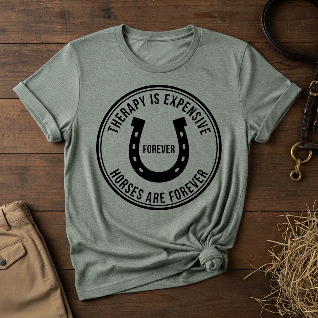 Therapy Is Expensive, Horses Are Forever, Graphic T-Shirt