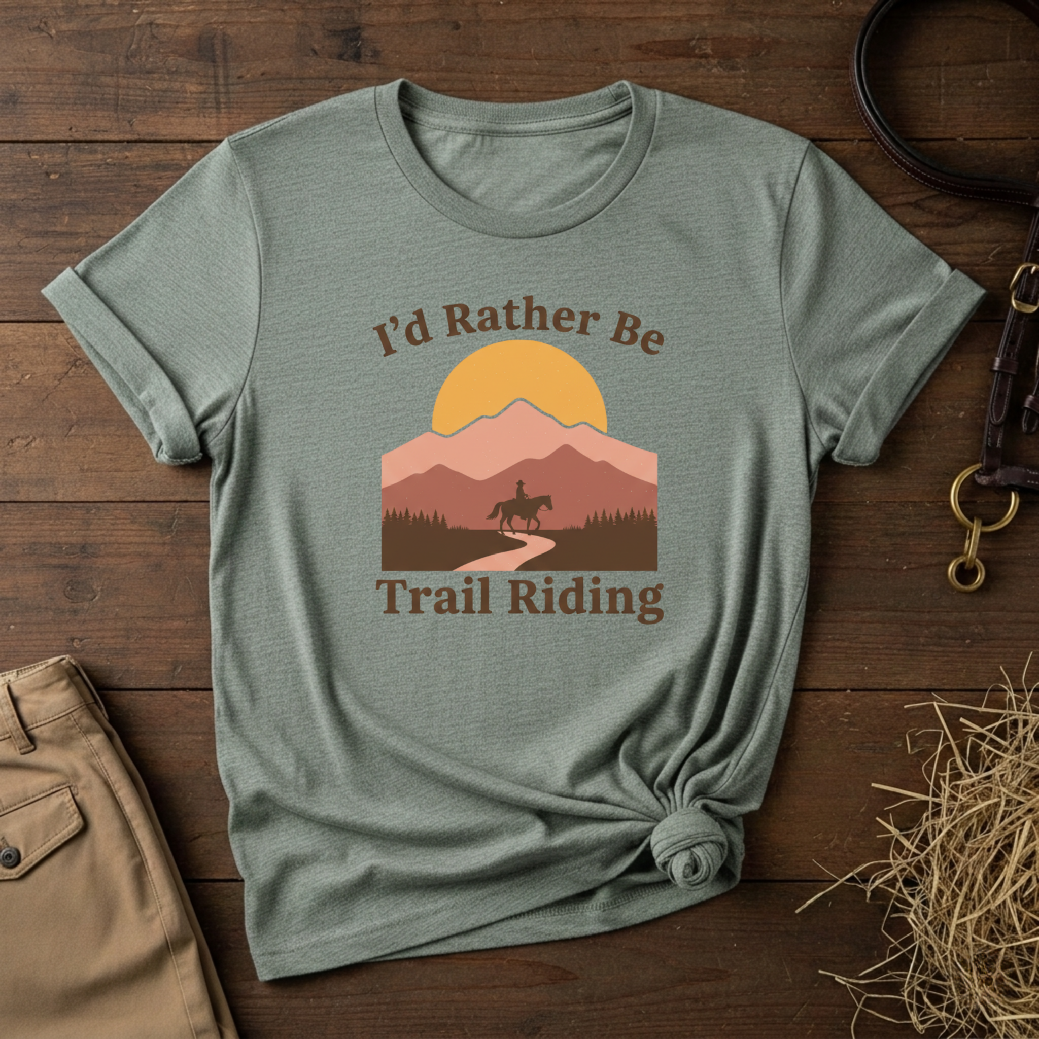Vintage Mountain Horseback Riding Tee