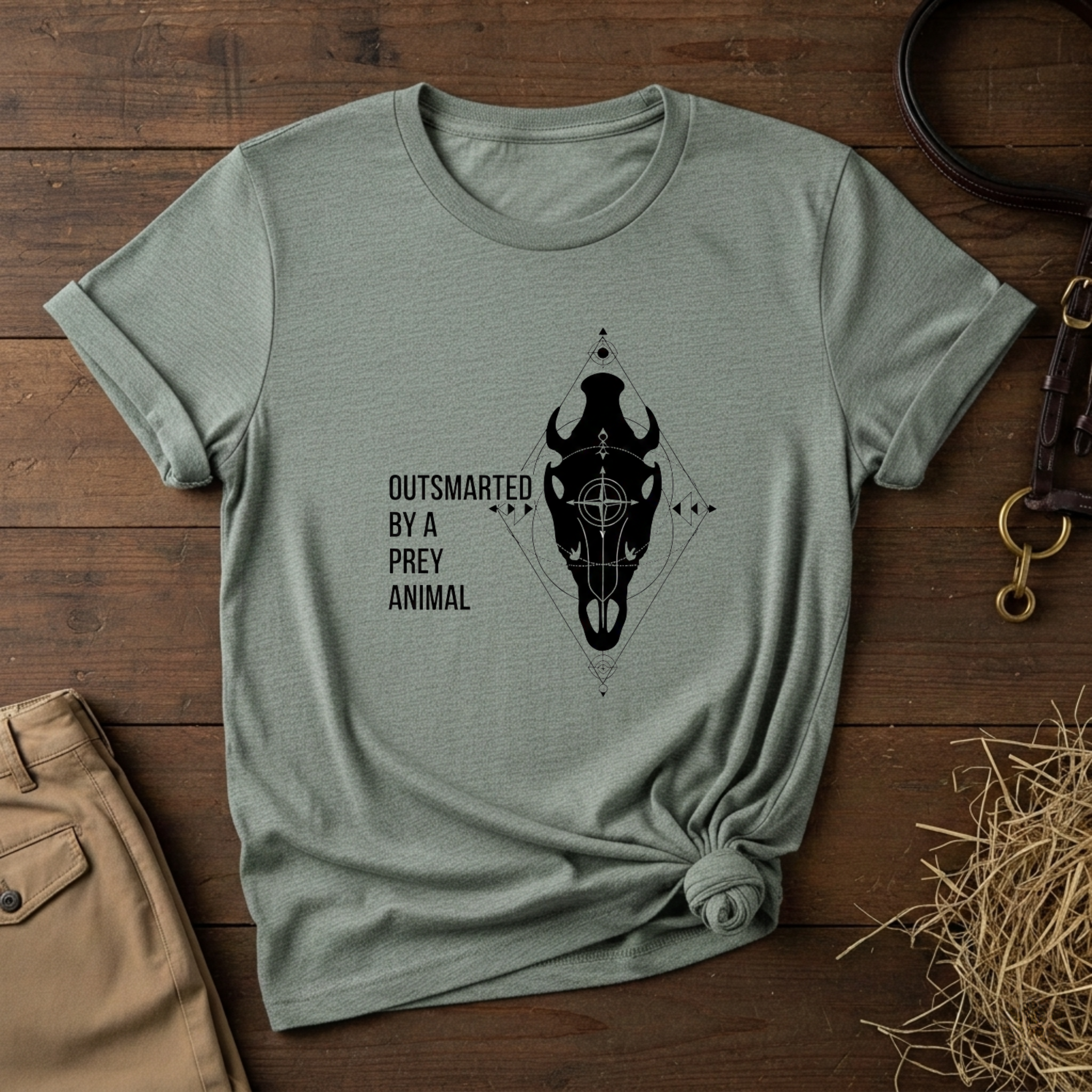 Outsmarted by a Prey Animal - Skull Graphic Tee