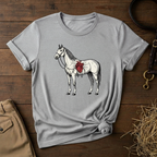 Illustrated Stallion with Heart Graphic