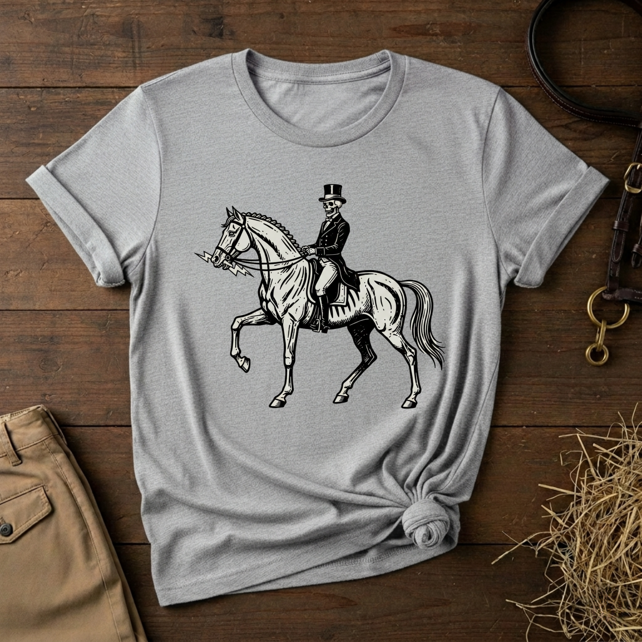 Gothic Dressage Horse Riding Tee