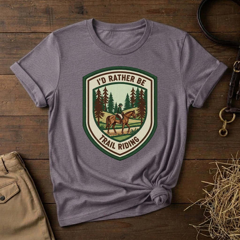 Trail Riding Tee "I'd Rather Be Trail Riding"