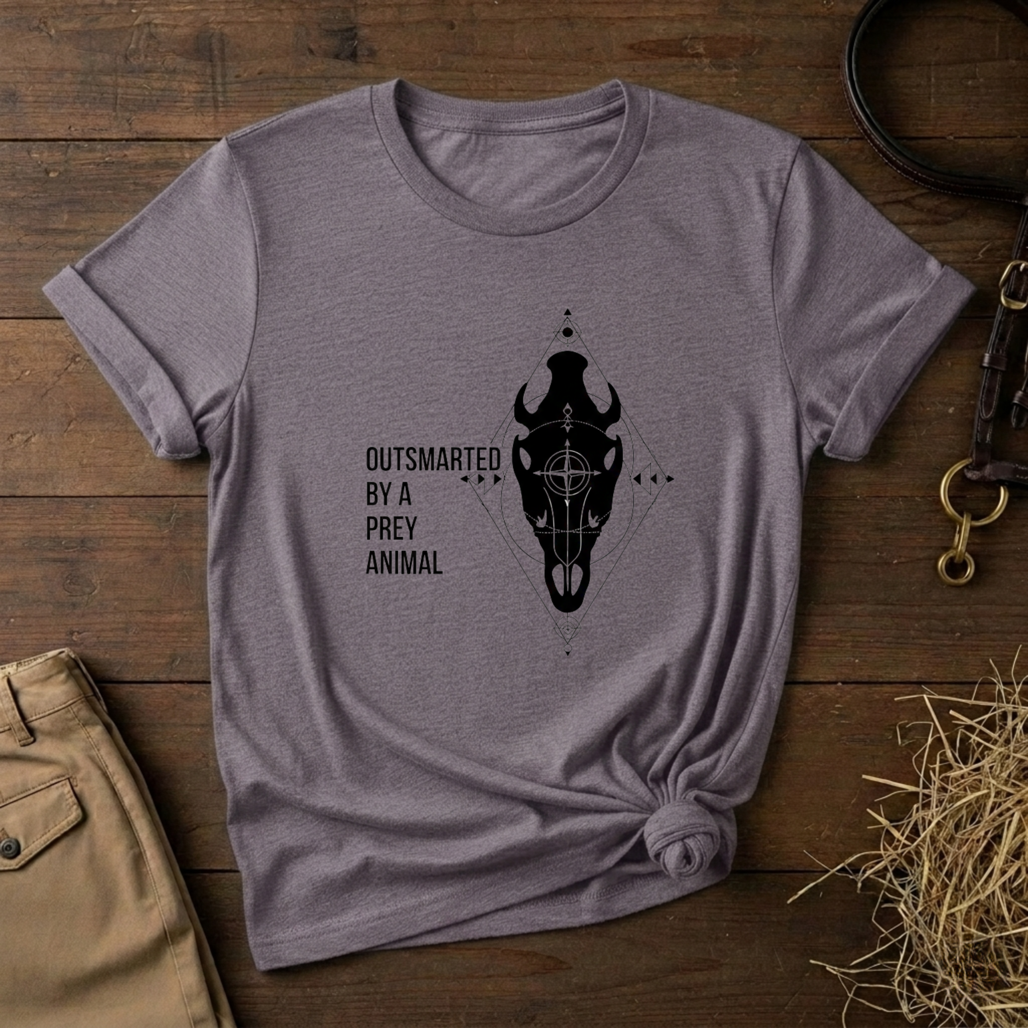 Outsmarted by a Prey Animal - Skull Graphic Tee