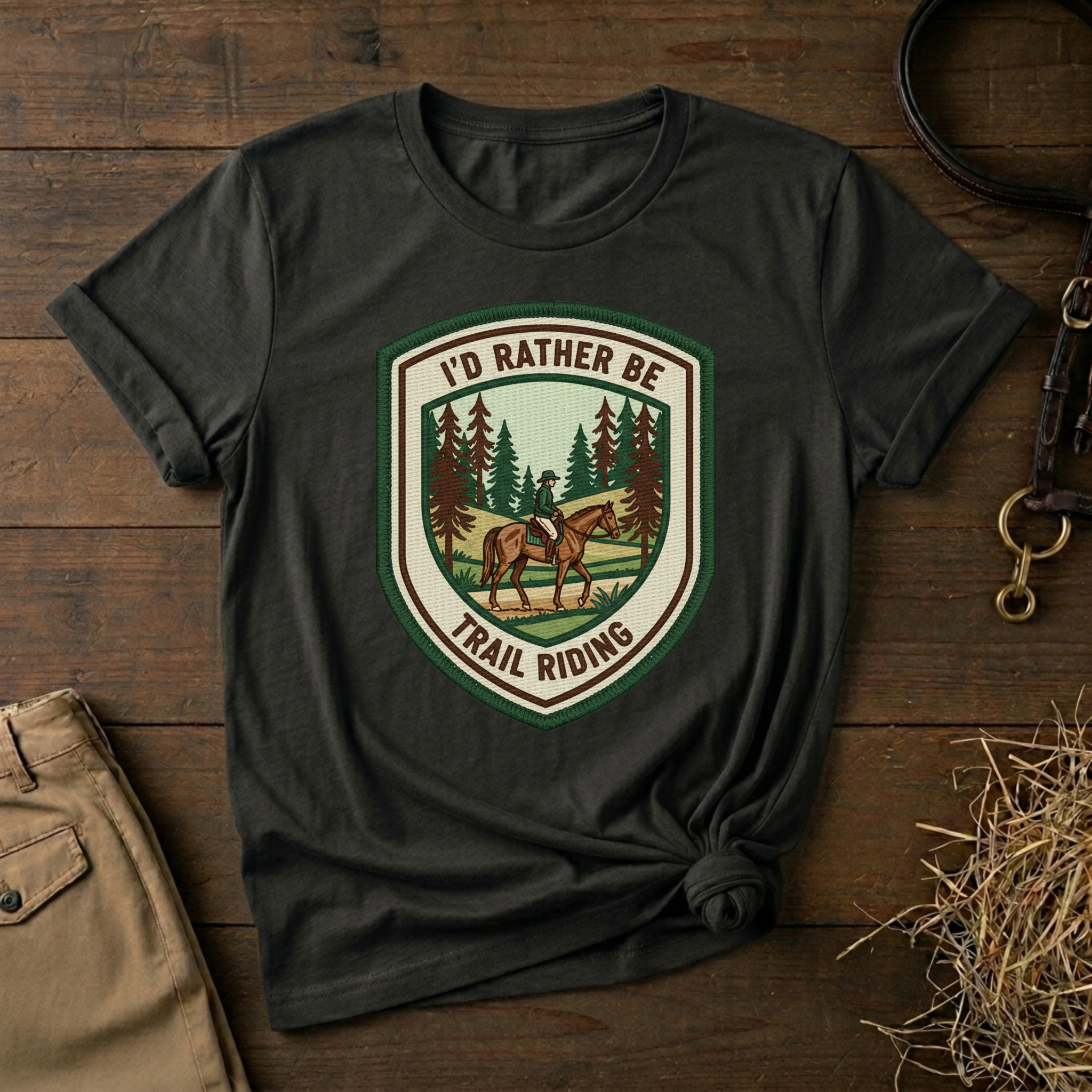 Trail Riding Tee "I'd Rather Be Trail Riding"