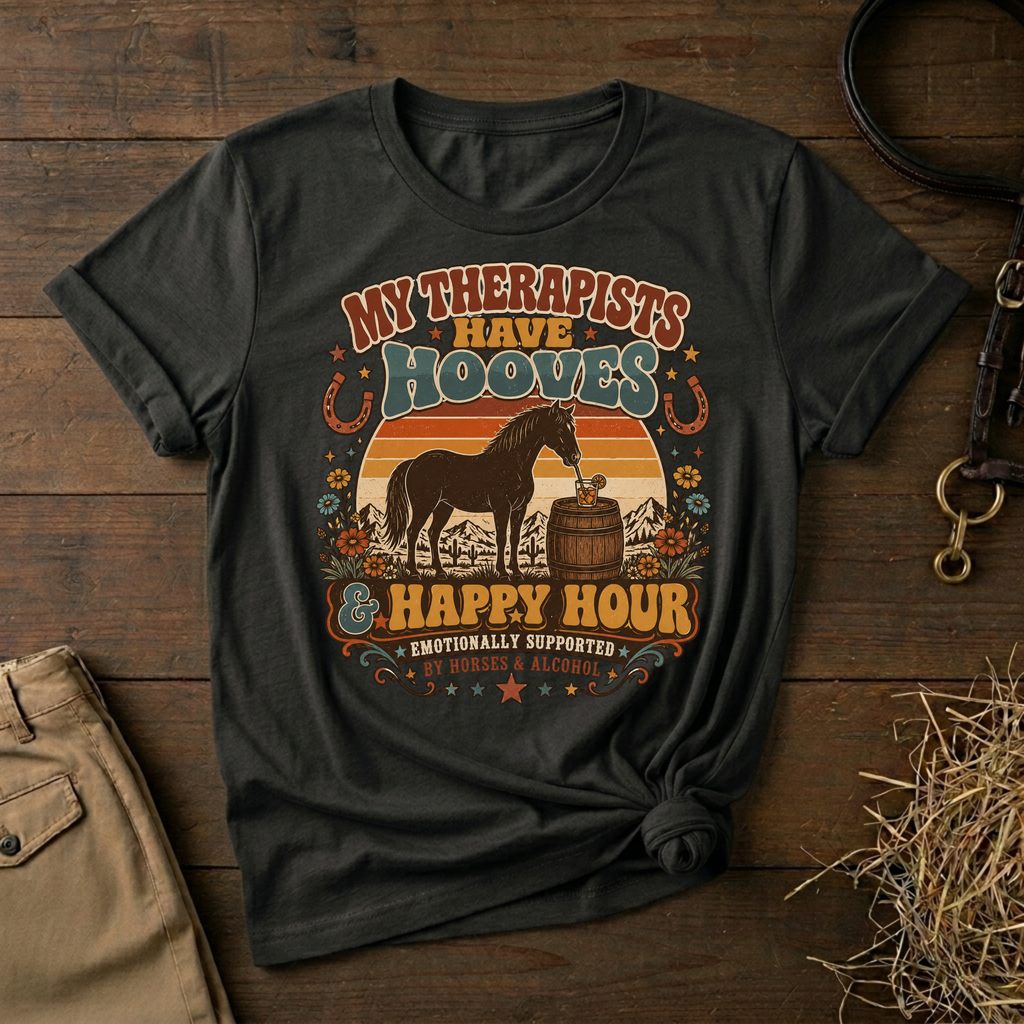 My Therapists Have Hooves & Happy Hour Retro Tee