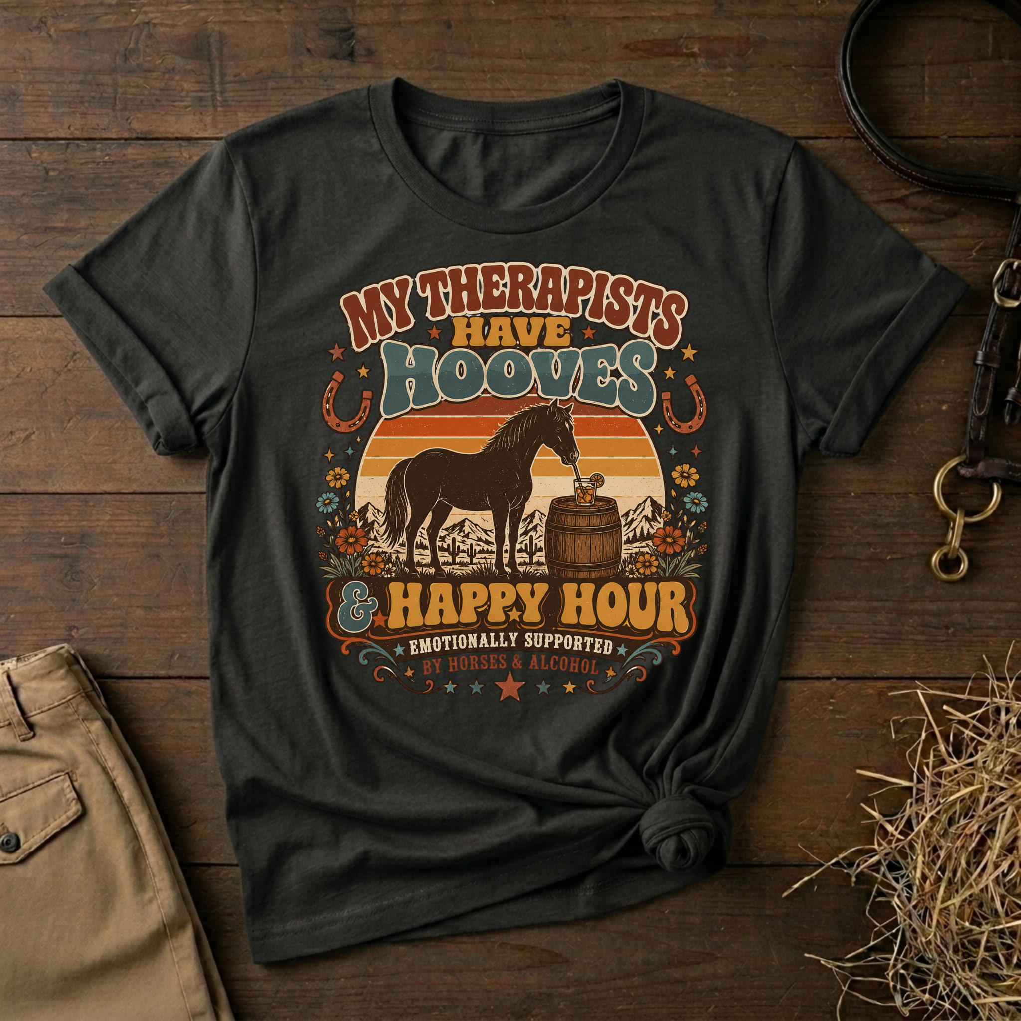 My Therapists Have Hooves & Happy Hour Retro Tee