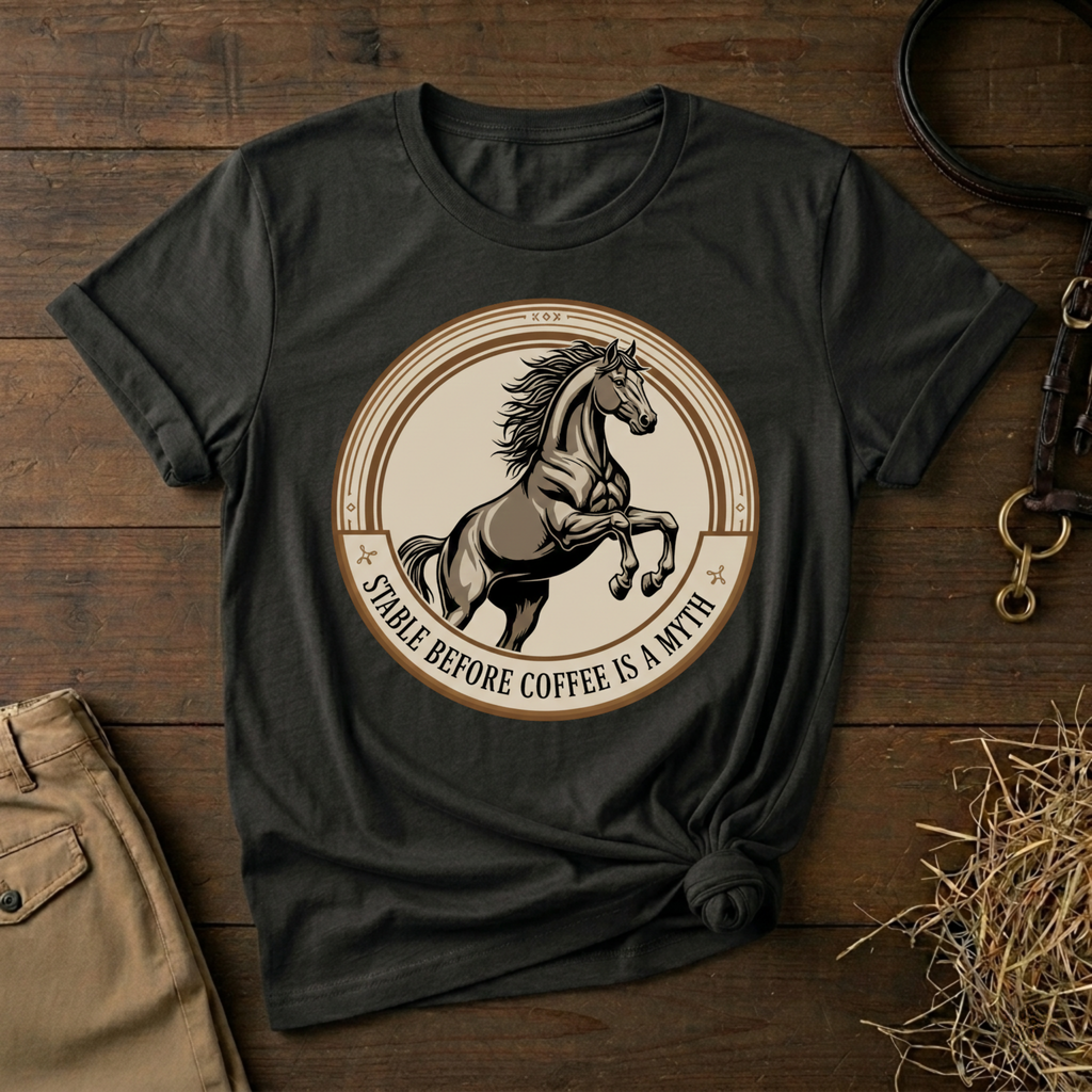 Stable Before Coffee Is A Myth - Short Sleeve Shirt
