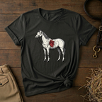 Illustrated Stallion with Heart Graphic