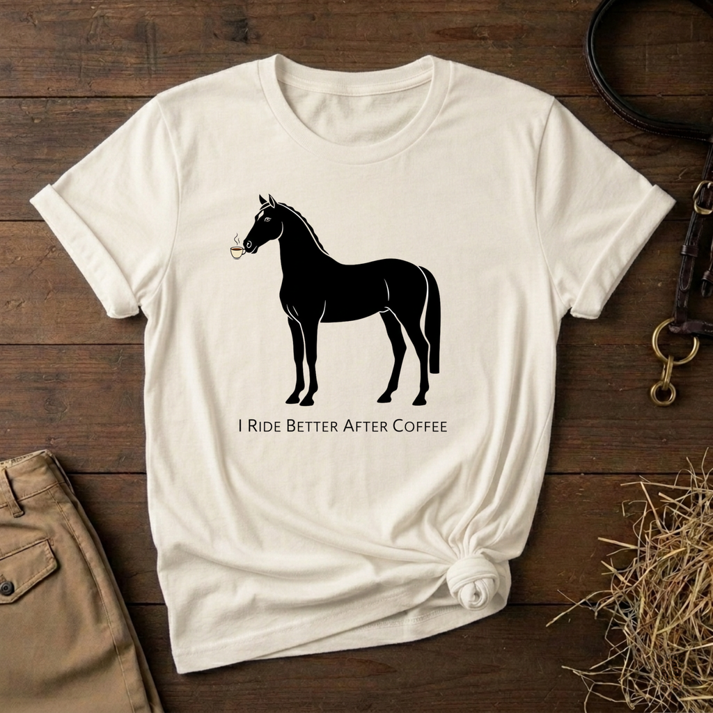 I Ride Better After Coffee - Equestrian T-Shirt