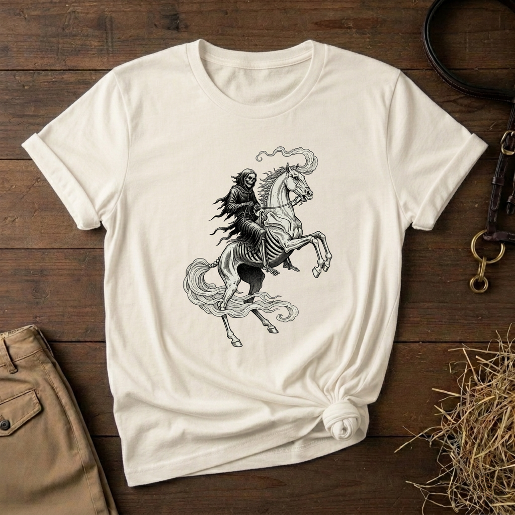 Death Rider Horse Graphic T-Shirt