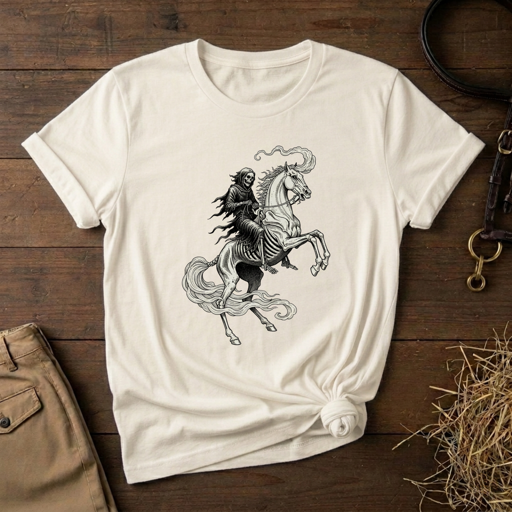 Death Rider Horse Graphic T-Shirt