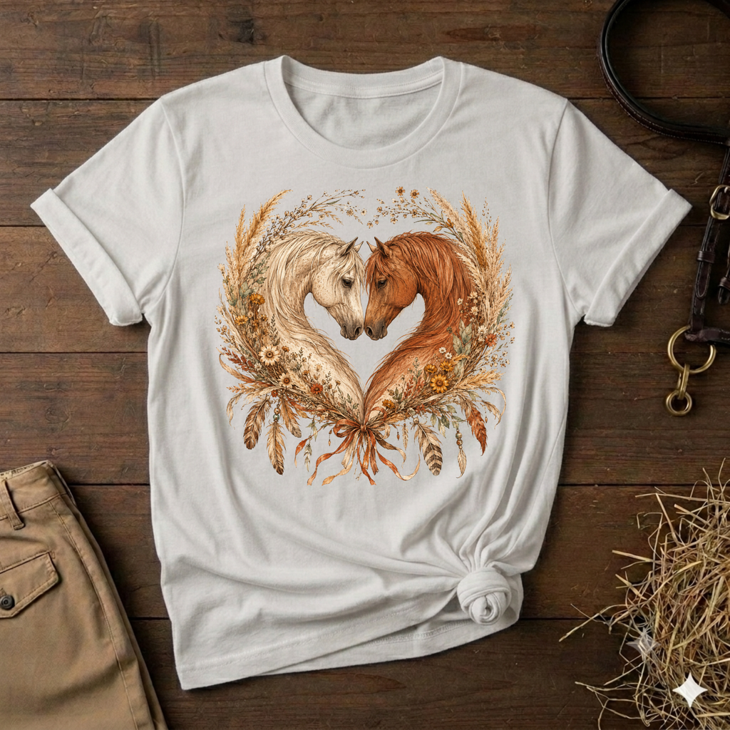 Heart Horses Graphic Shirt