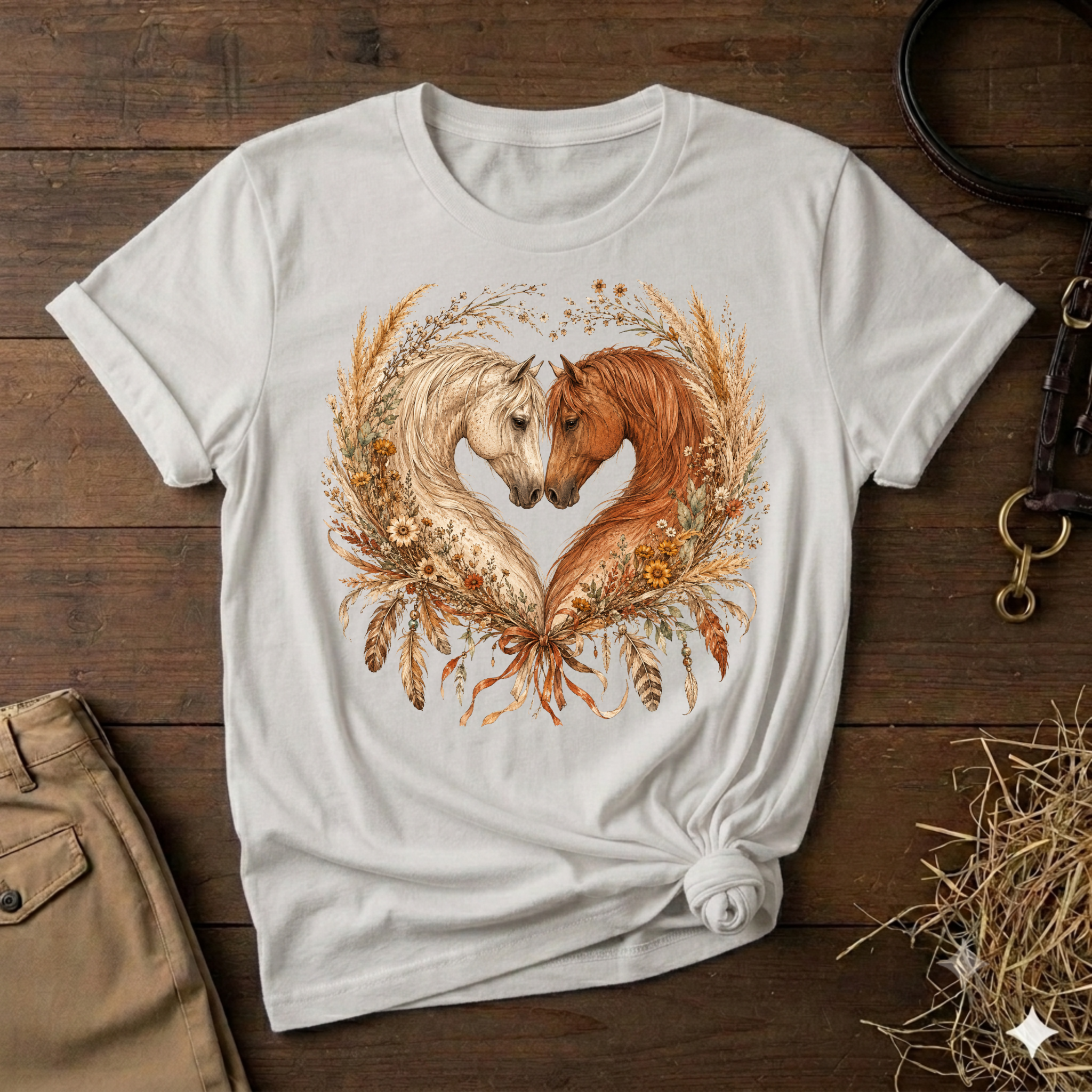 Heart Horses Graphic Shirt