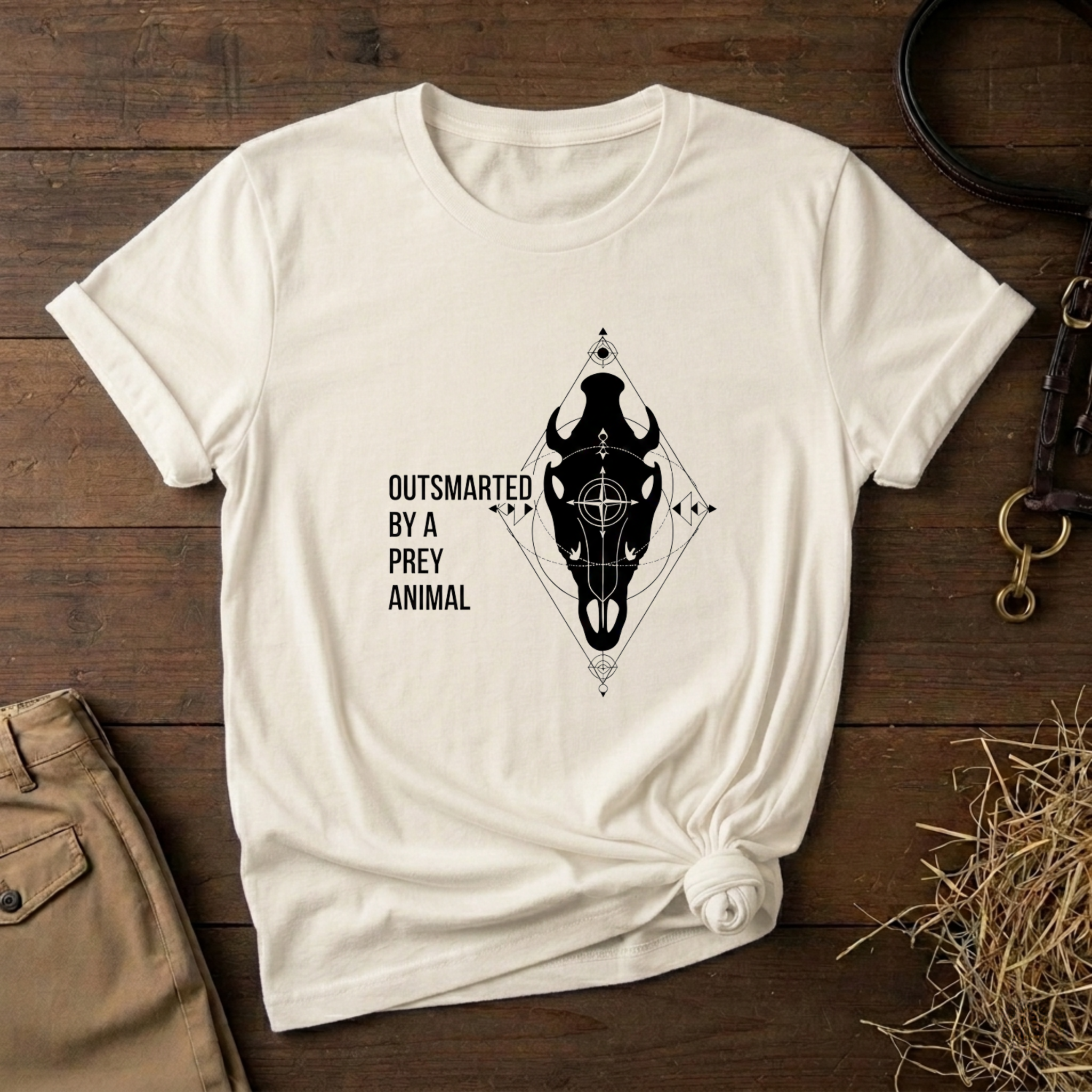 Outsmarted by a Prey Animal - Skull Graphic Tee