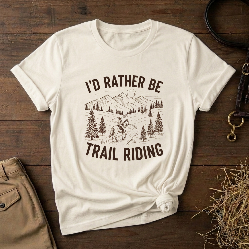 I'd Rather Be Trail Riding Outdoor Tee