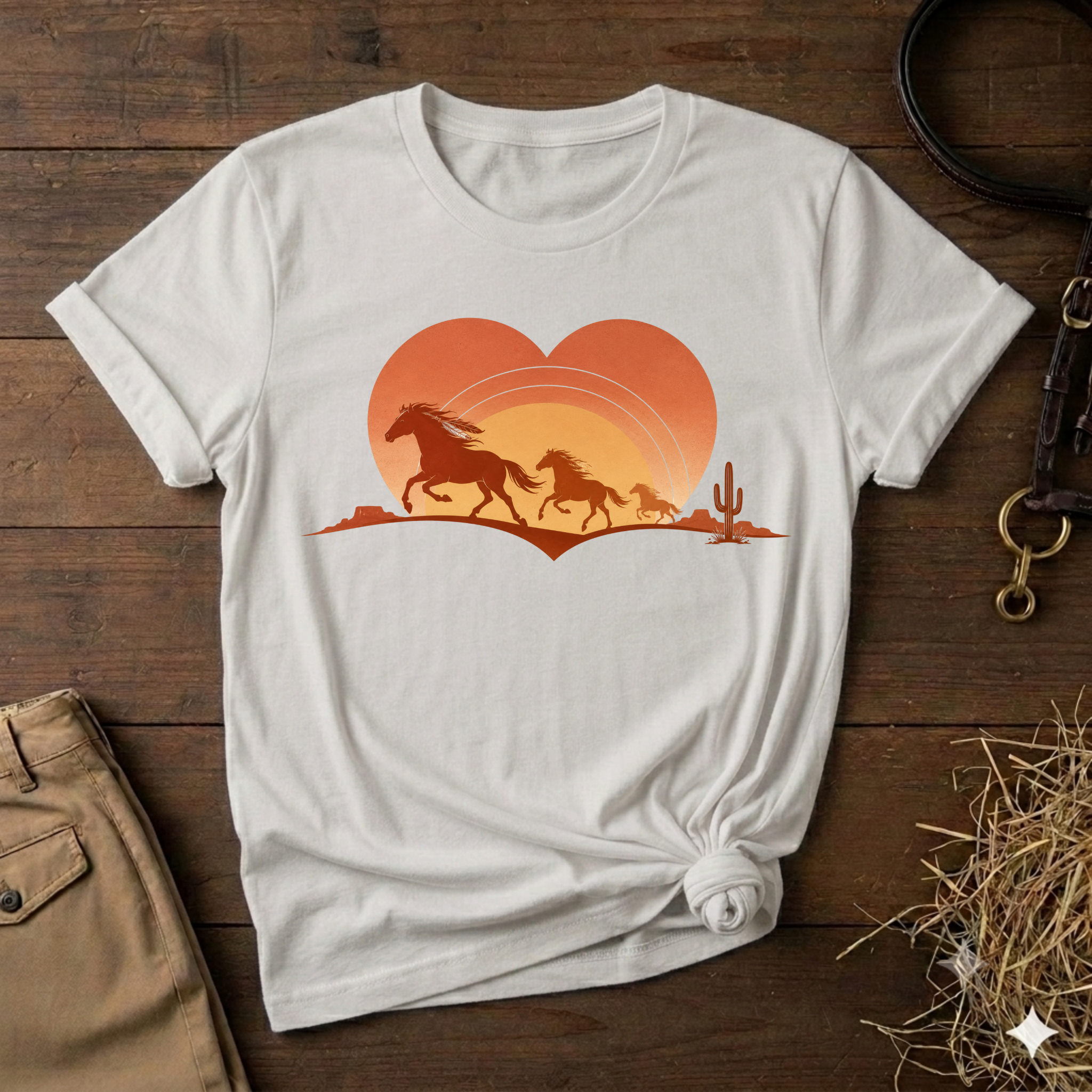 Heart Horse Sunset Tee
